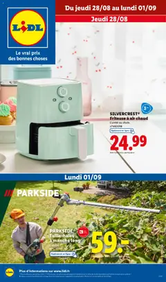 Aperçu LIDL catalogue les bonnes affaires de la semaine valable à partir du 28/08/2025