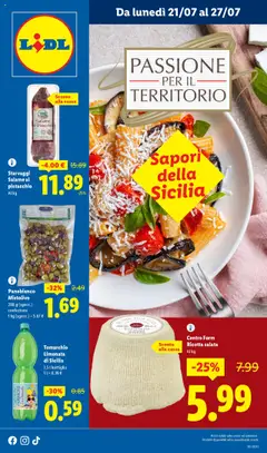 Anteprima Lidl Sicilia catalogo valida dal 21/07/2025