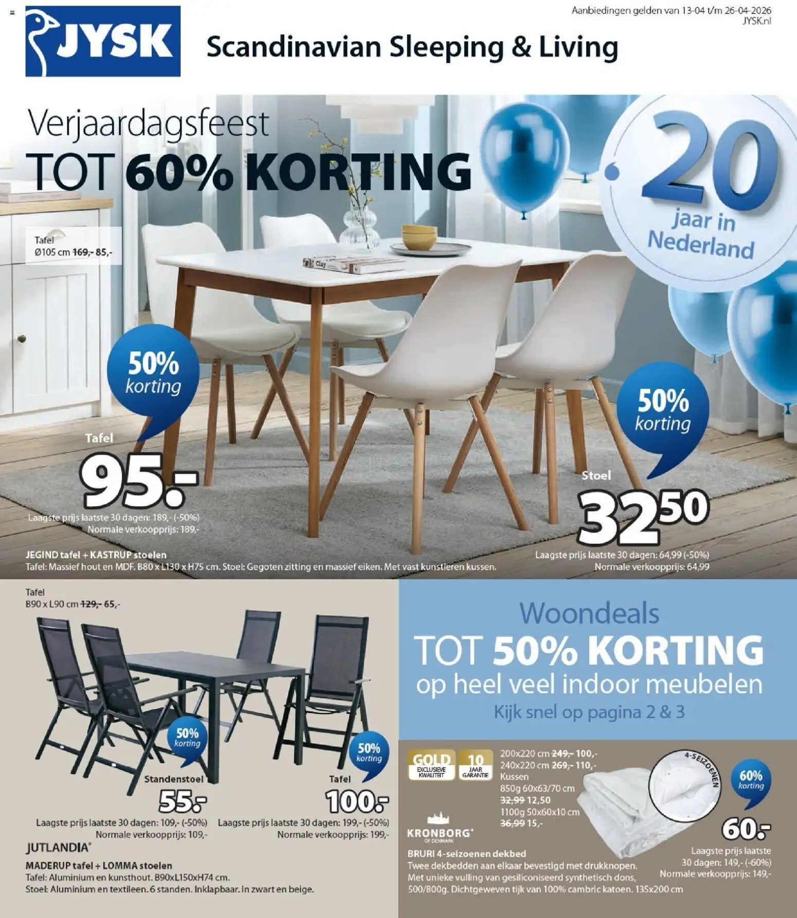 JYSK folder - pagina 1- geldig vanaf 13-04-2026