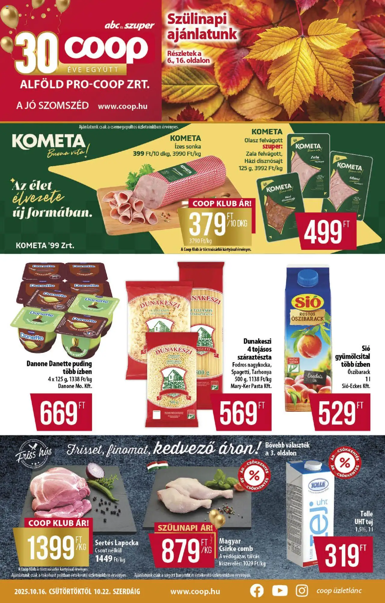 COOP - Abc & szuper / Alföld Pro-Coop Zrt. - 1oldal - érvényes 2025.10.16.-tól