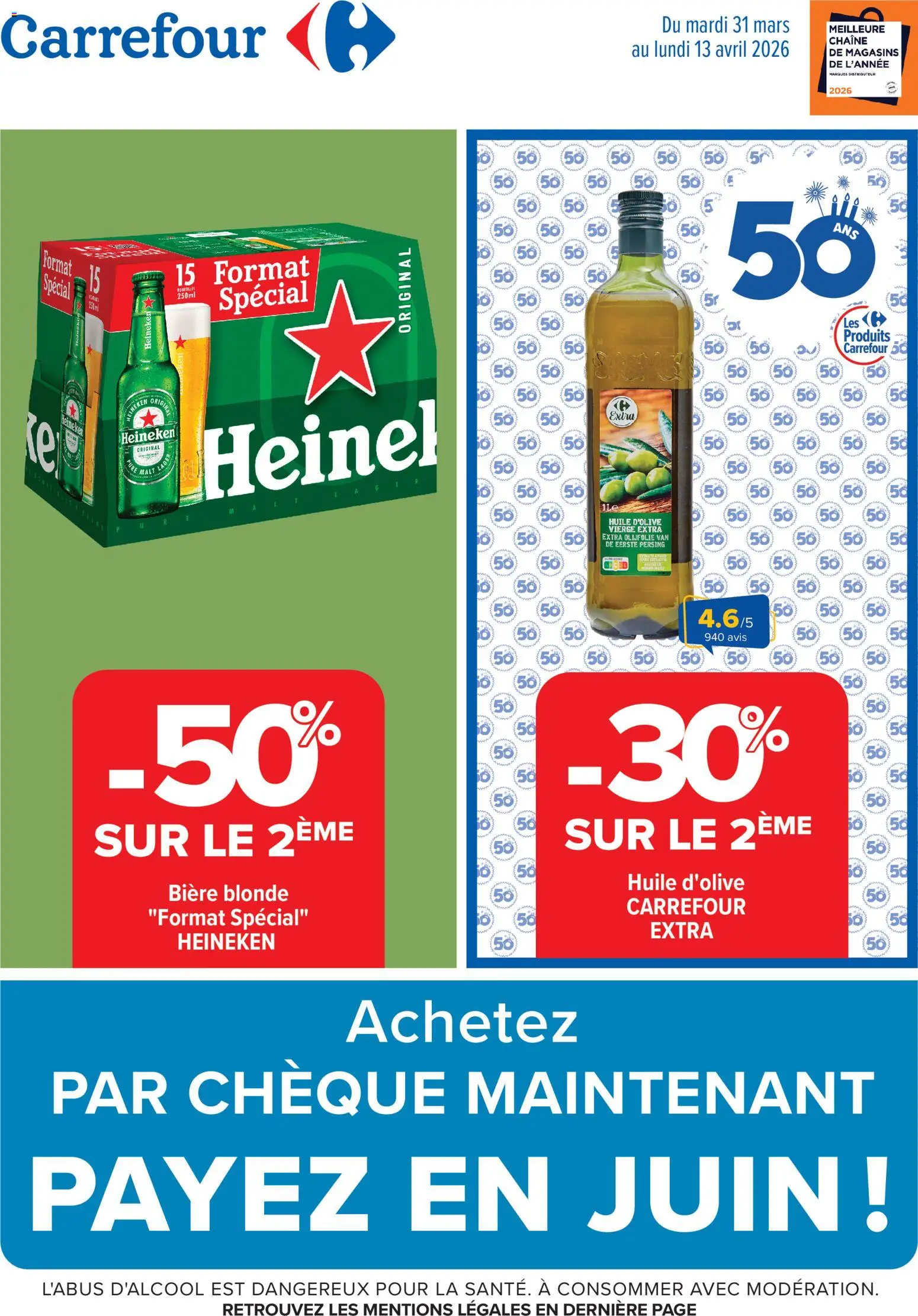 Carrefour catalogue semaine 14 - page 1 - valable à partir du 31/03/2026