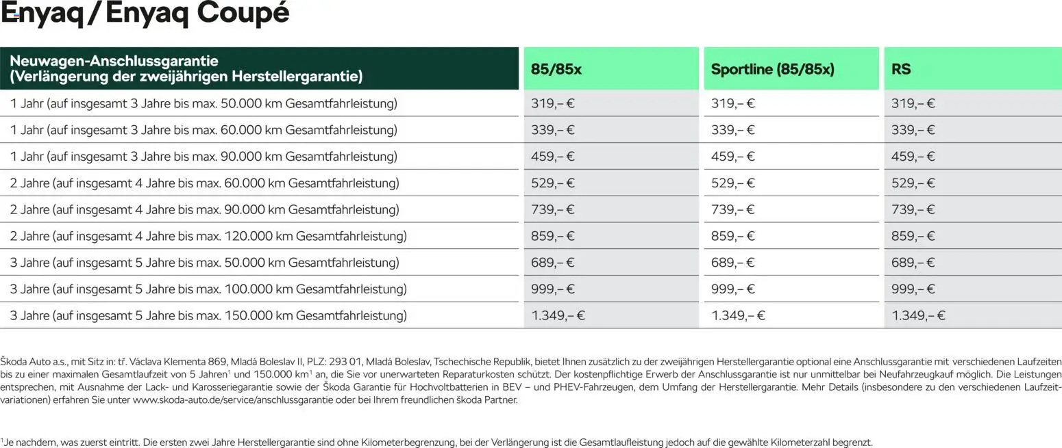 Škoda Prospekt 	 - Seite 16 - gültig ab 10.09.2025