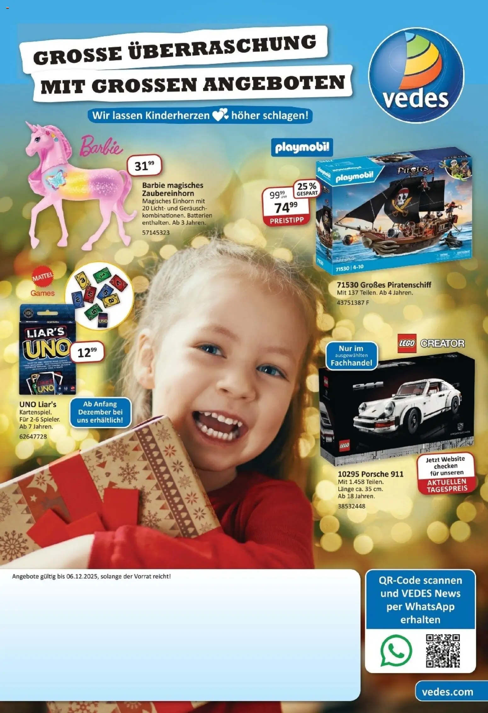 Vedes Weihnachtsflyer  - Seite 1 - gültig ab 19.11.2025