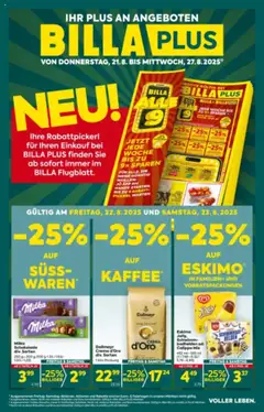 Vorschau Billa Plus Flugblatt gültig ab 21.08.2025