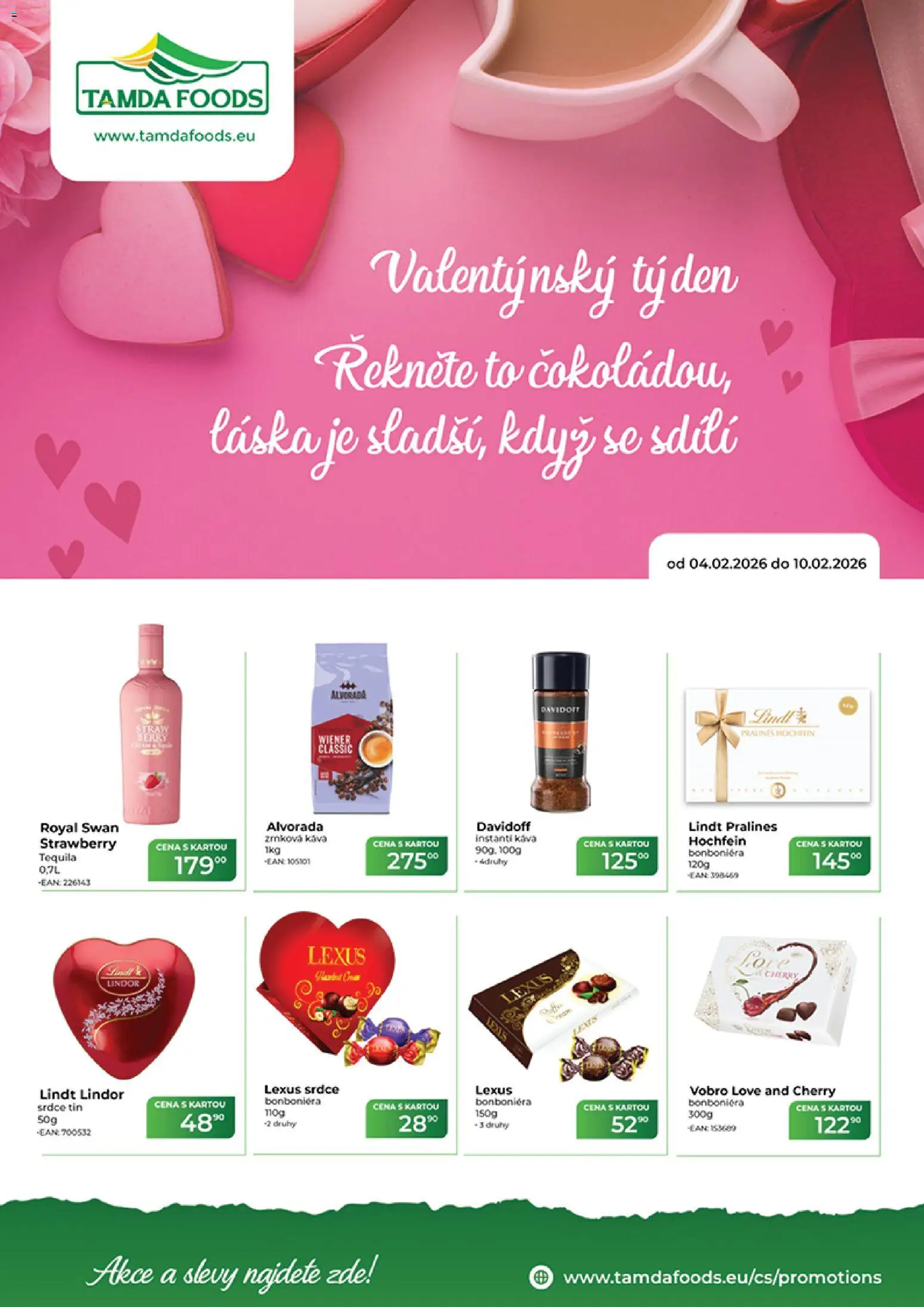 Tamda Foods leták - strana 1- platný od 04.02.2026