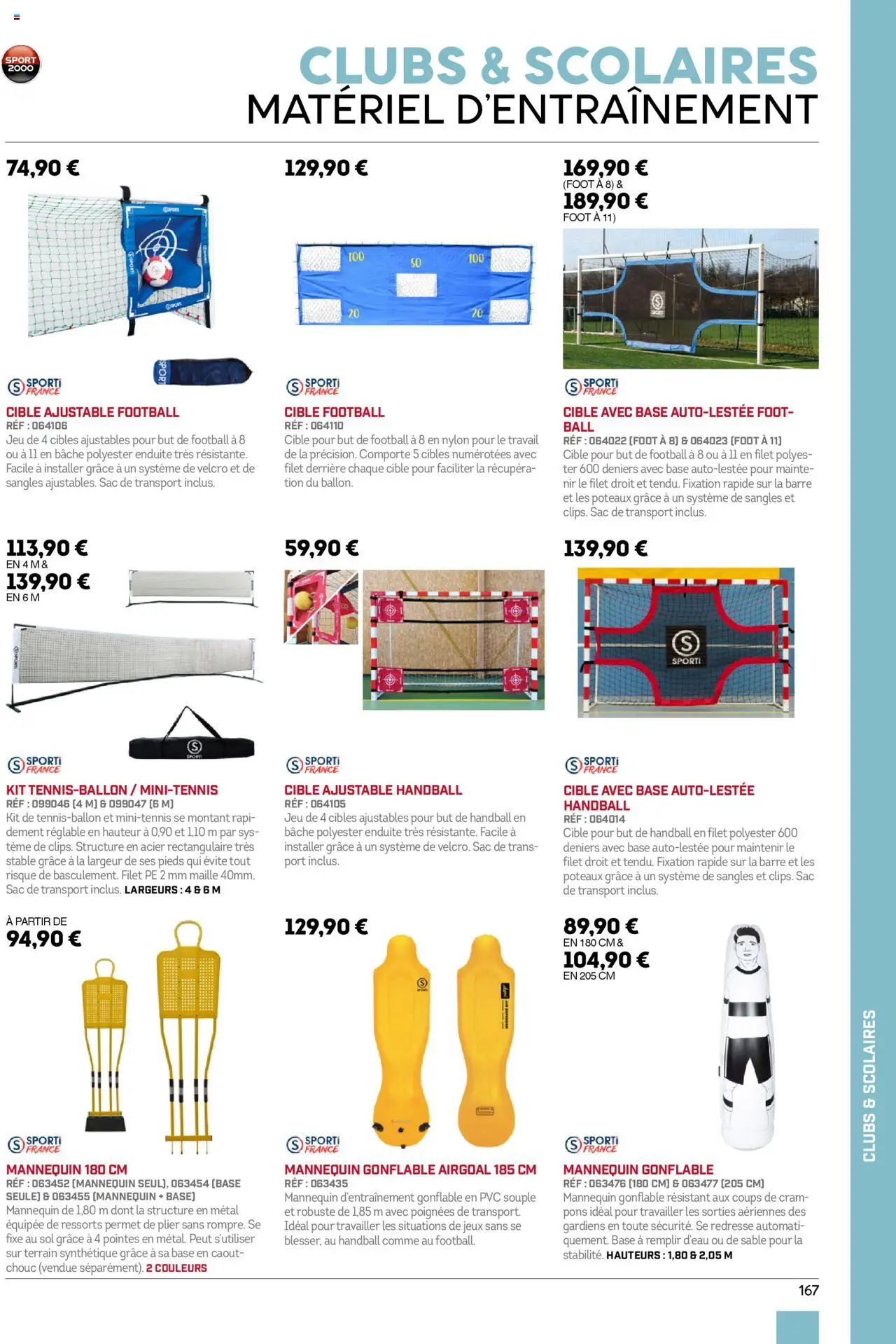 Sport 2000 brochure - page 167 - valable à partir du 01/06/2025