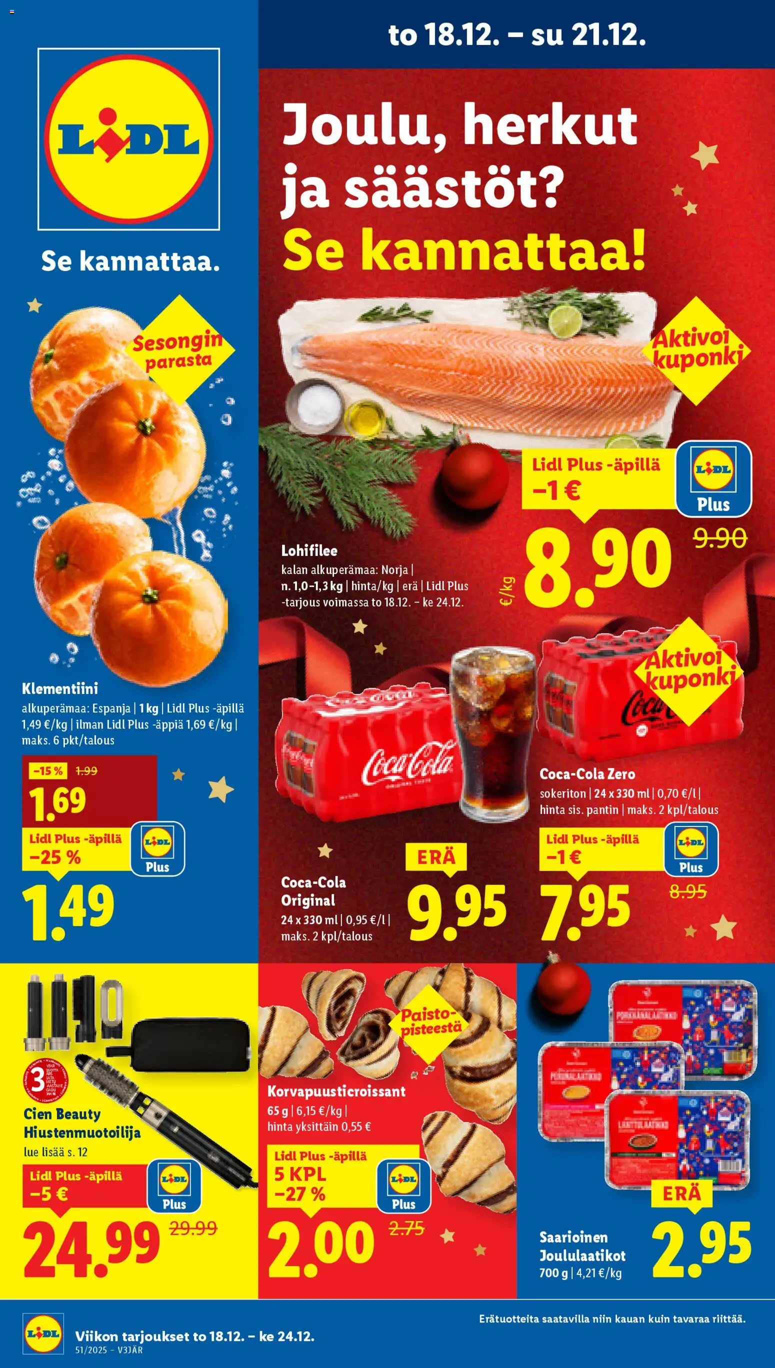 Lidl tarjoukset - sivu 1- voimassa alkaen 18/12/2025