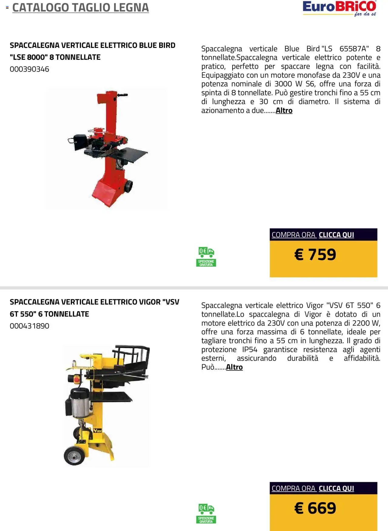Eurobrico Taglio Legna catalogo - pagina 12 - valido dal 23/07/2025