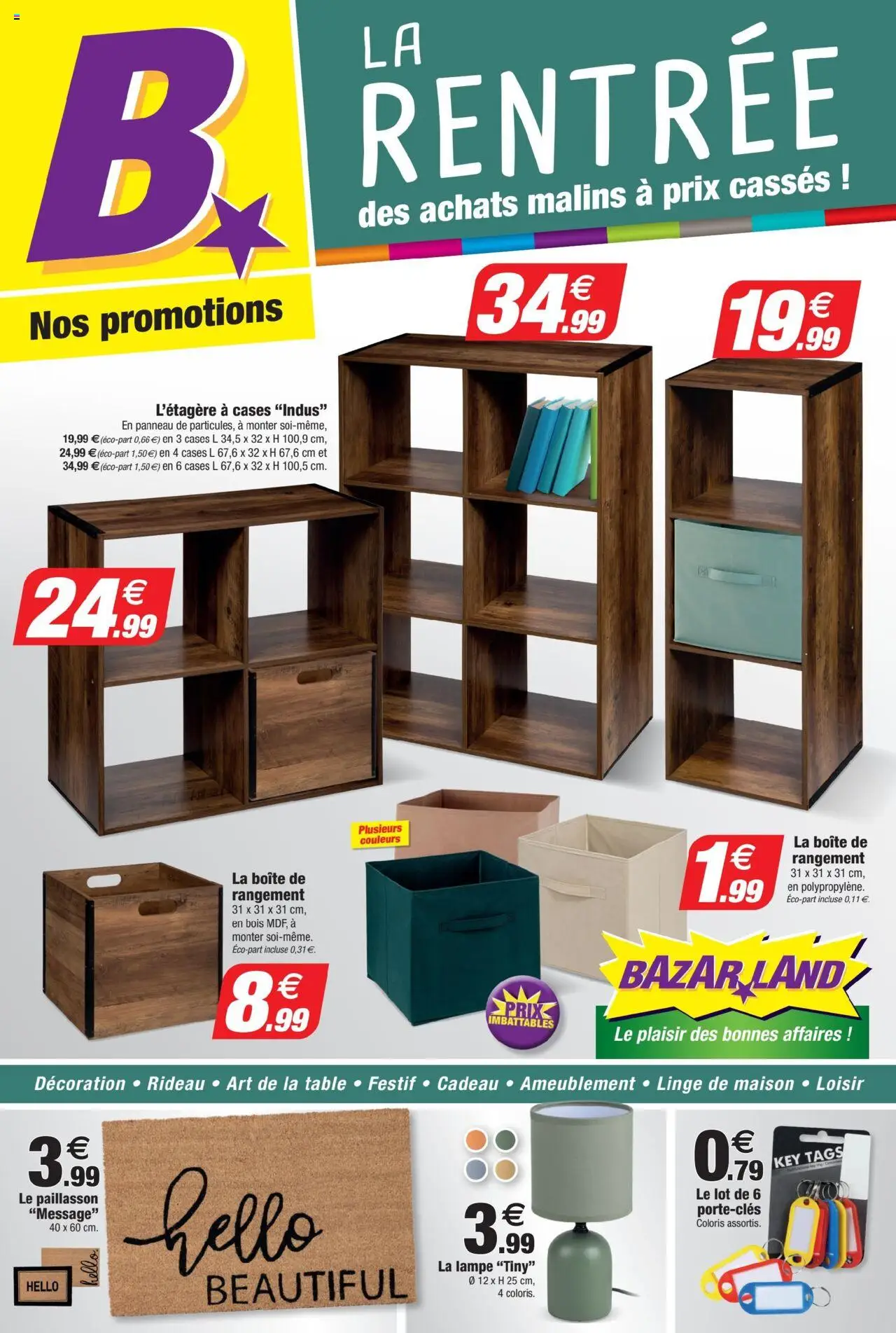 Bazarland - BazarLand - Rentrée  - page 1 - valable à partir du 13/08/2025