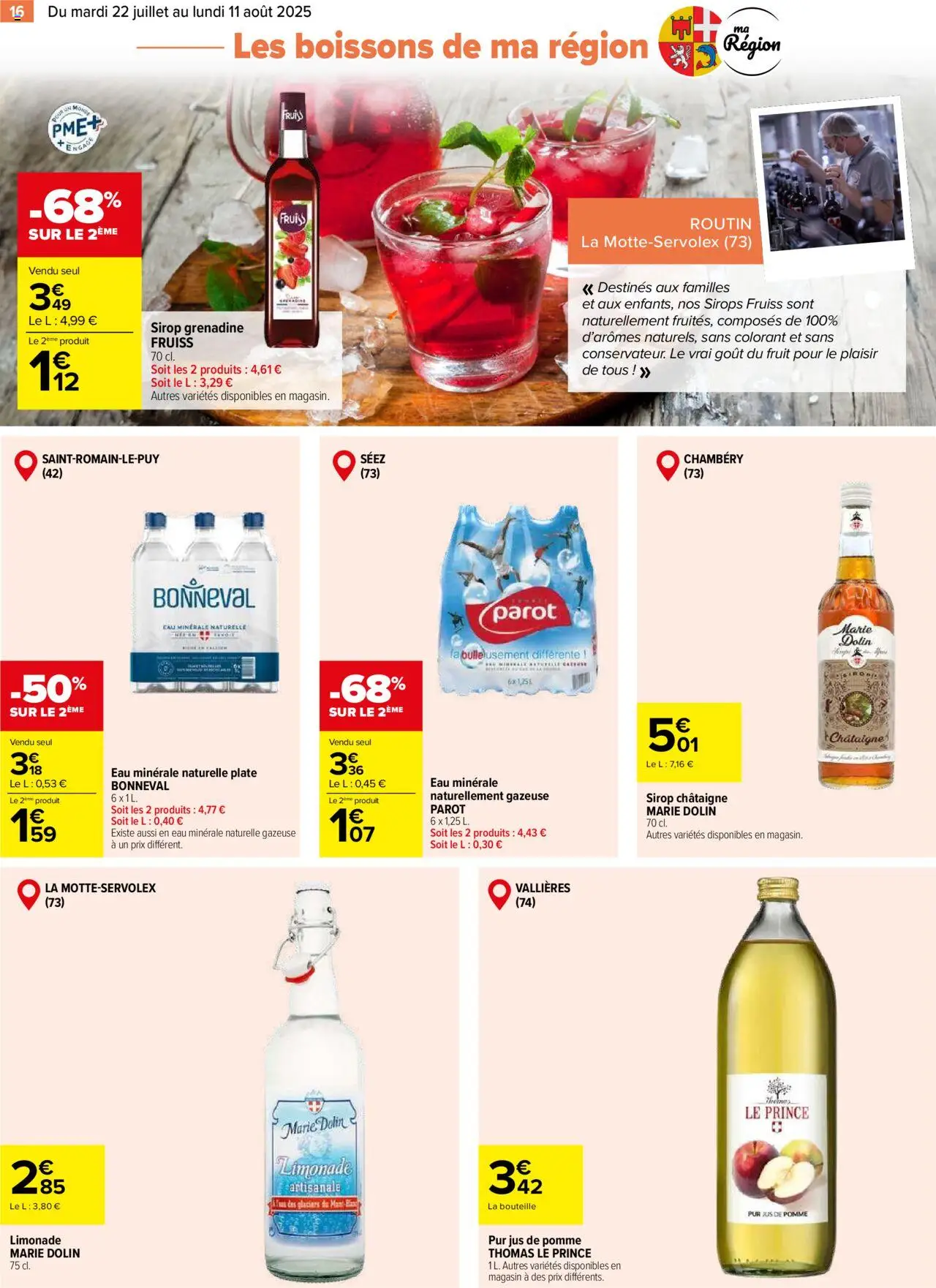 Carrefour le meilleur de ma région - page 16 - valable à partir du 22/07/2025
