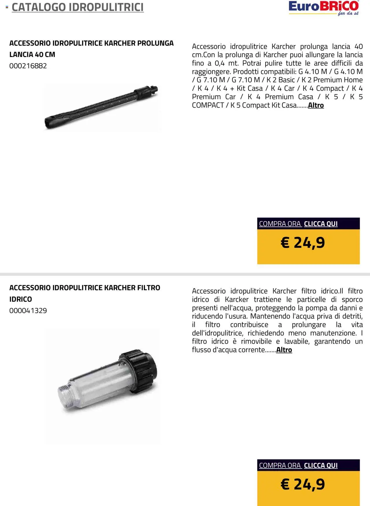 Eurobrico Idropulitrici catalogo - pagina 47 - valido dal 23/07/2025