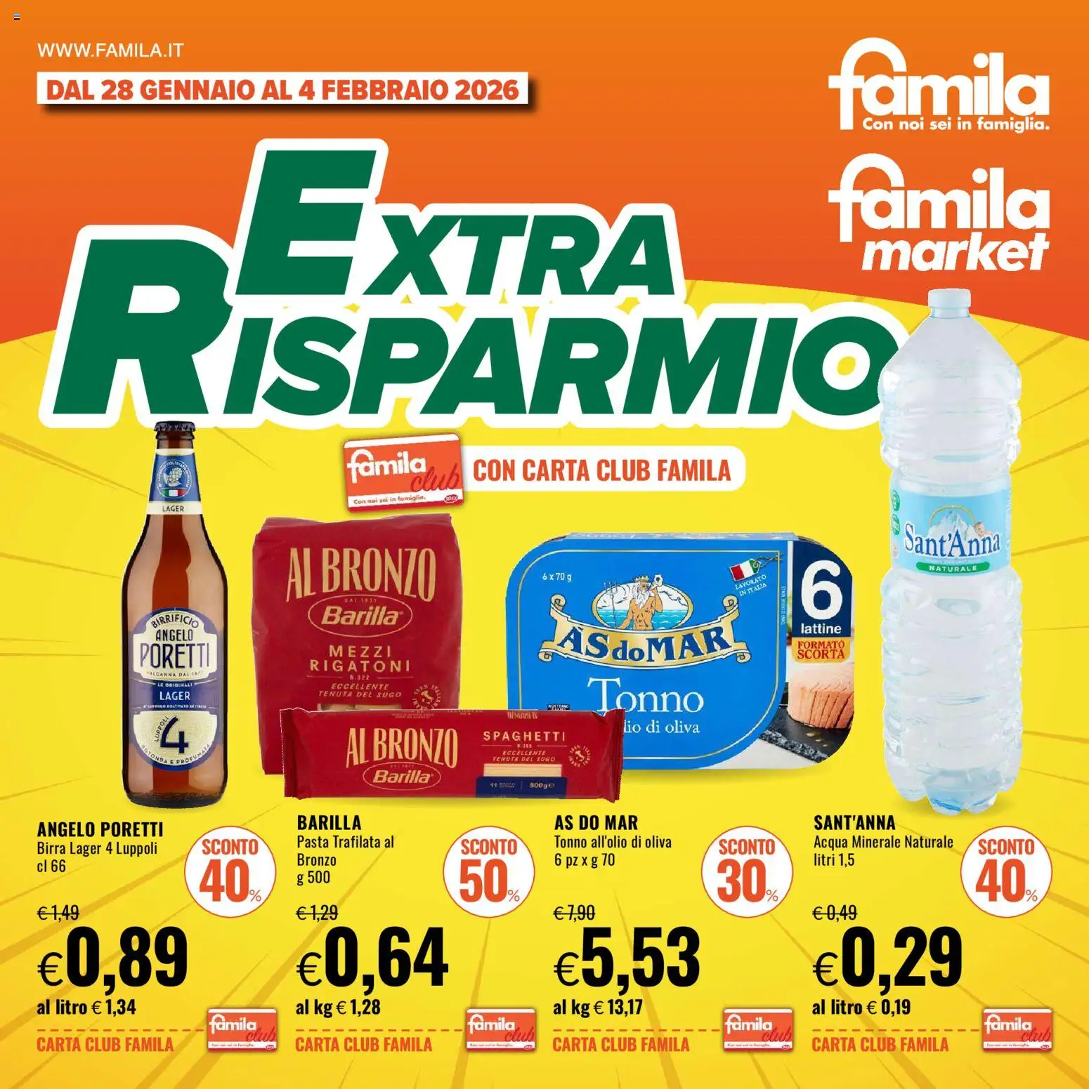 Famila Extra Risparmio catalogo - pagina 1 - valido dal 28/01/2026