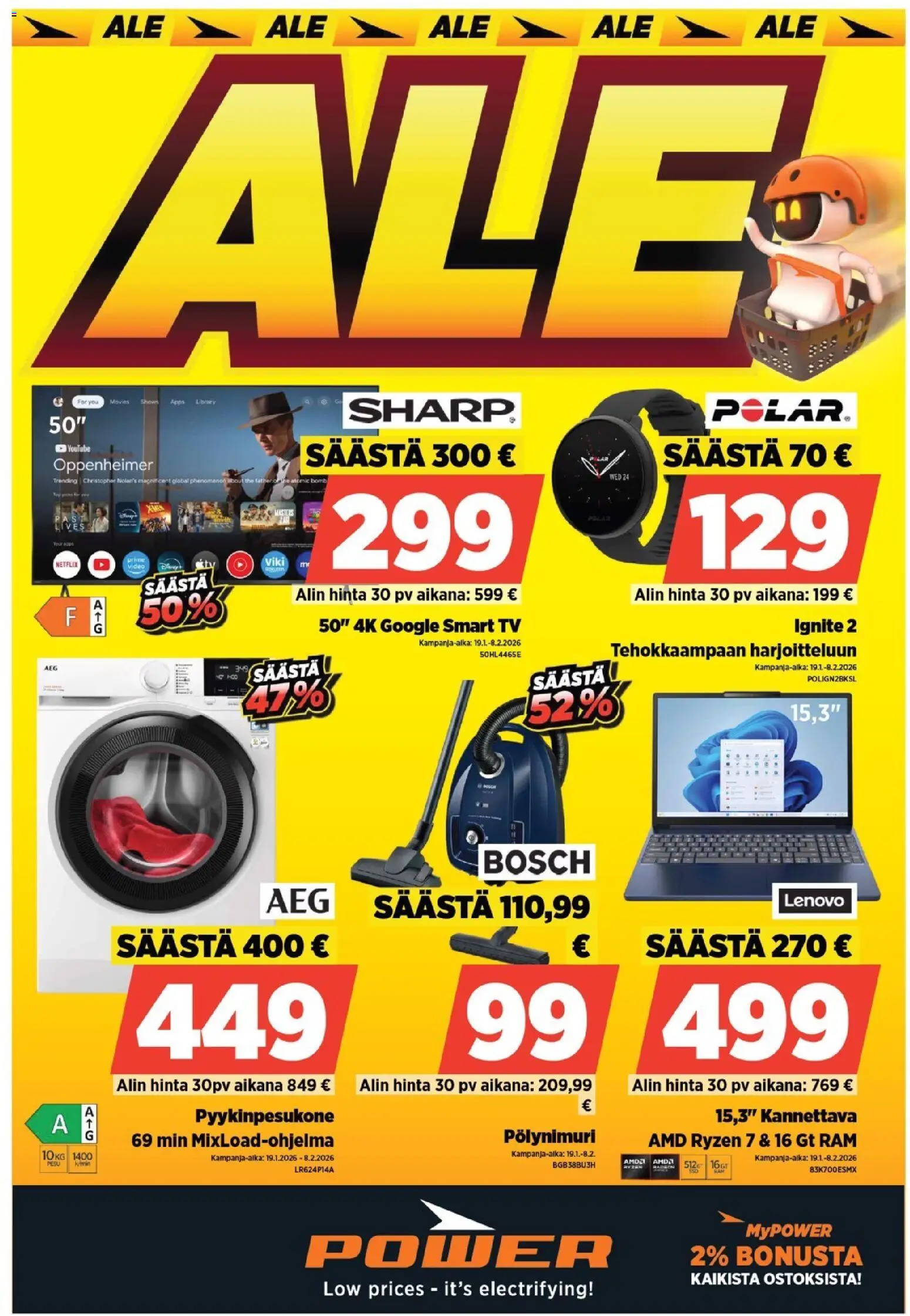 Power tarjoukset - sivu 1- voimassa alkaen 19/01/2026