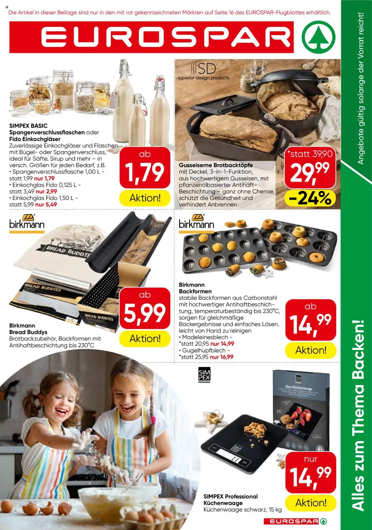 Eurospar  Wien Alles zum Thema Backen - Wien - Seite 1- gültig ab 09.10.2025
