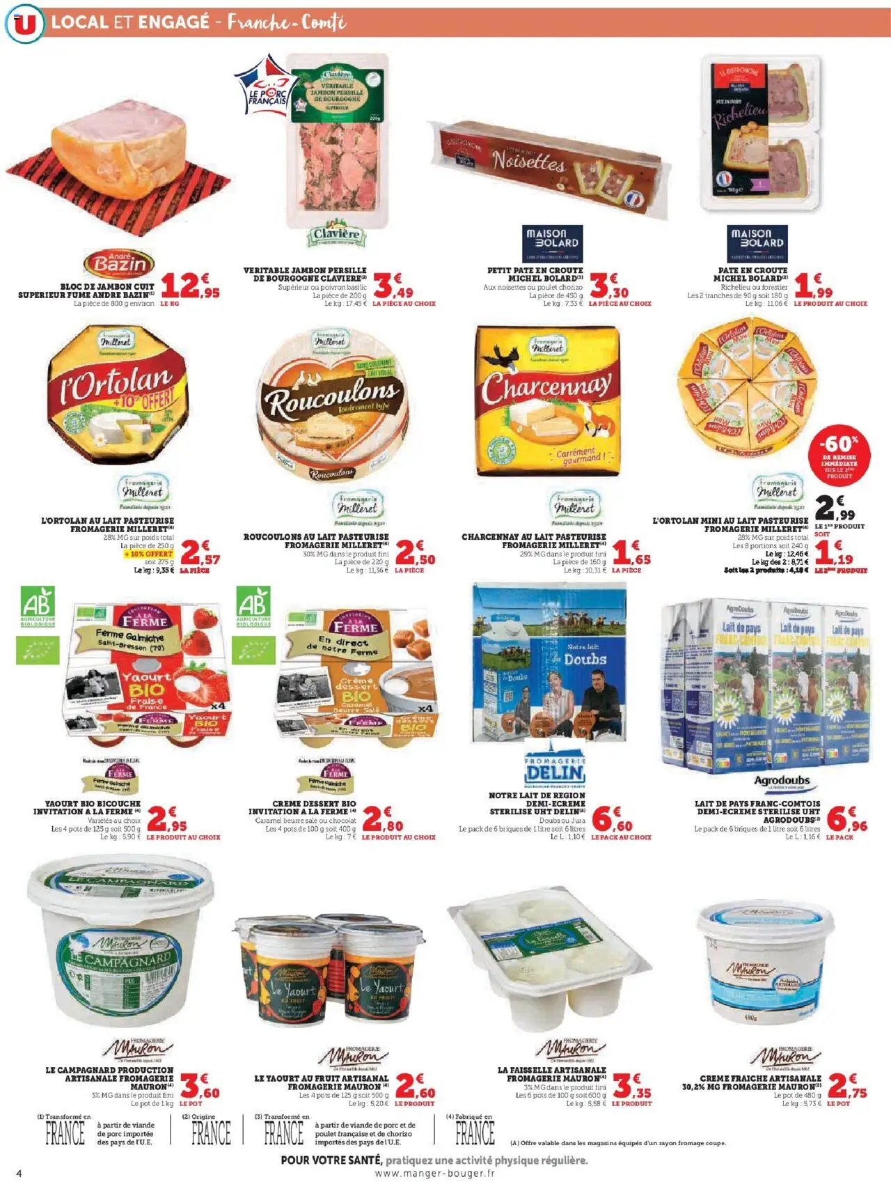 U Express - Engagés pour soutenir nos partenaires locaux Franche-Comté - page 4 - valable à partir du 08/07/2025