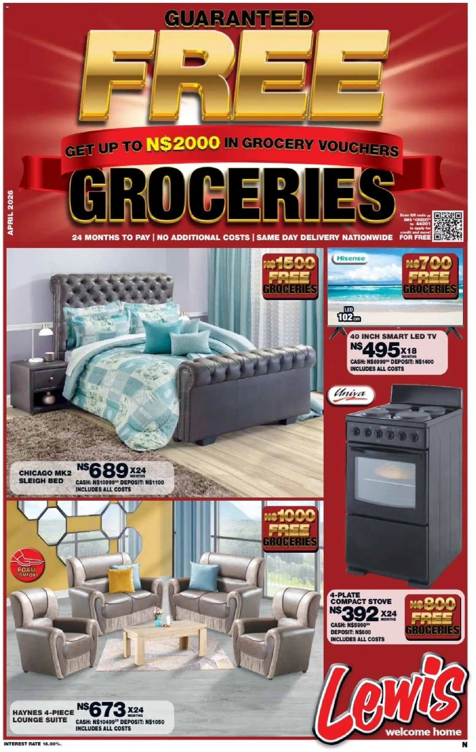 Lewis Stores - Namibia Leaflet - page 1- valid from 13/04/2026