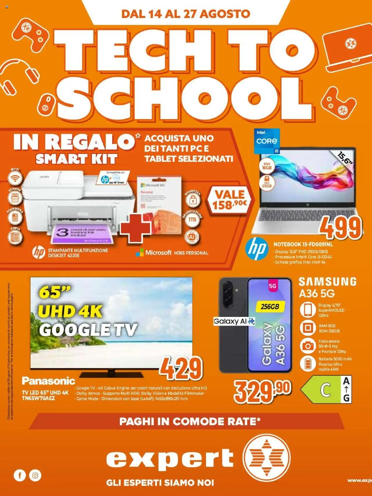 Volantino Expert	 - pagina 1 - valido dal 14/08/2025