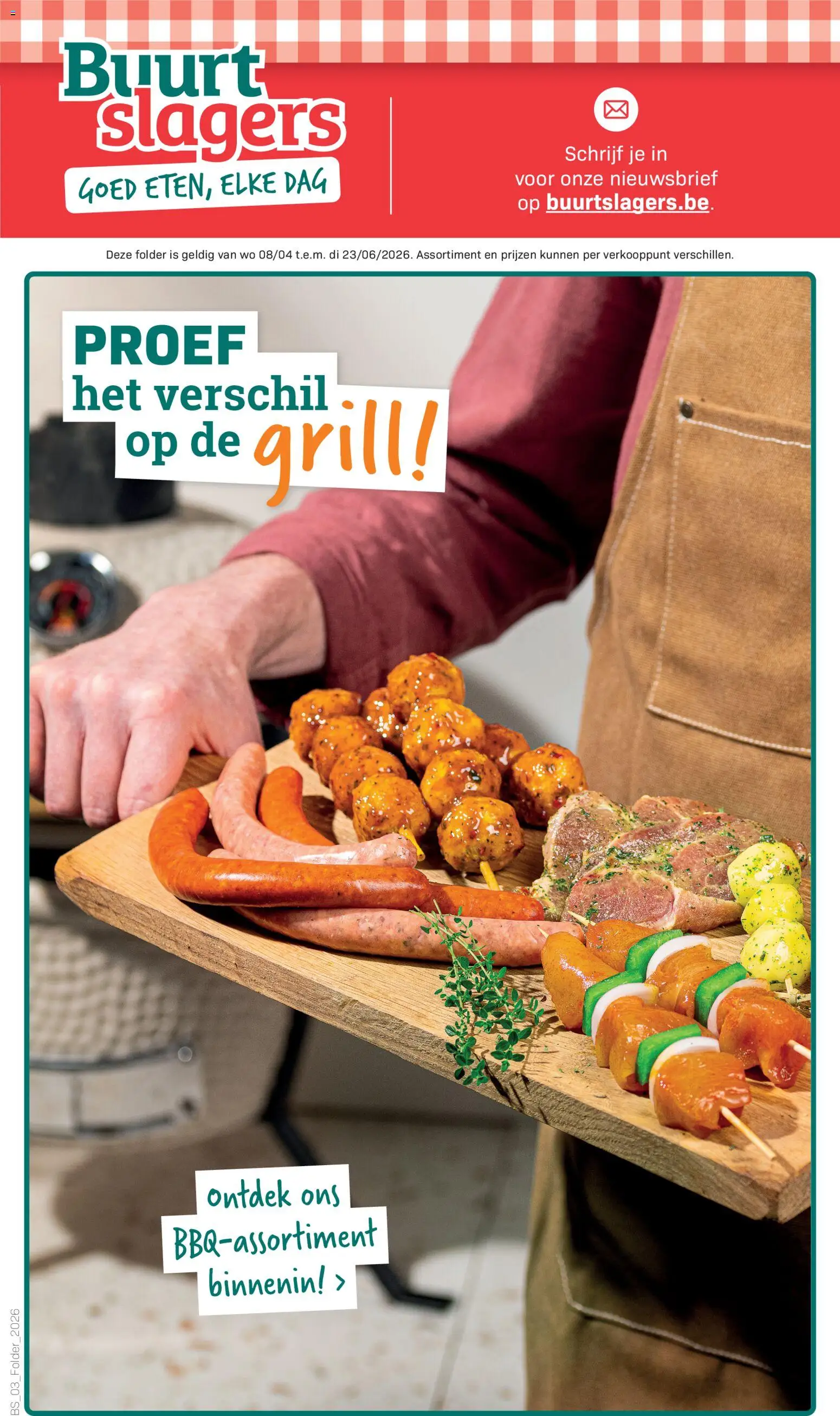 Buurtslagers Folder / Publicité - pagina 1- geldig vanaf 08/04/2026