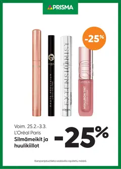 Esikatselu Prisma tarjoukset L’Oreal Paris voimassa alkaen 25/02/2026
