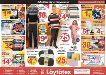 Esikatselu Löytötex tarjoukset voimassa alkaen 15/10/2025