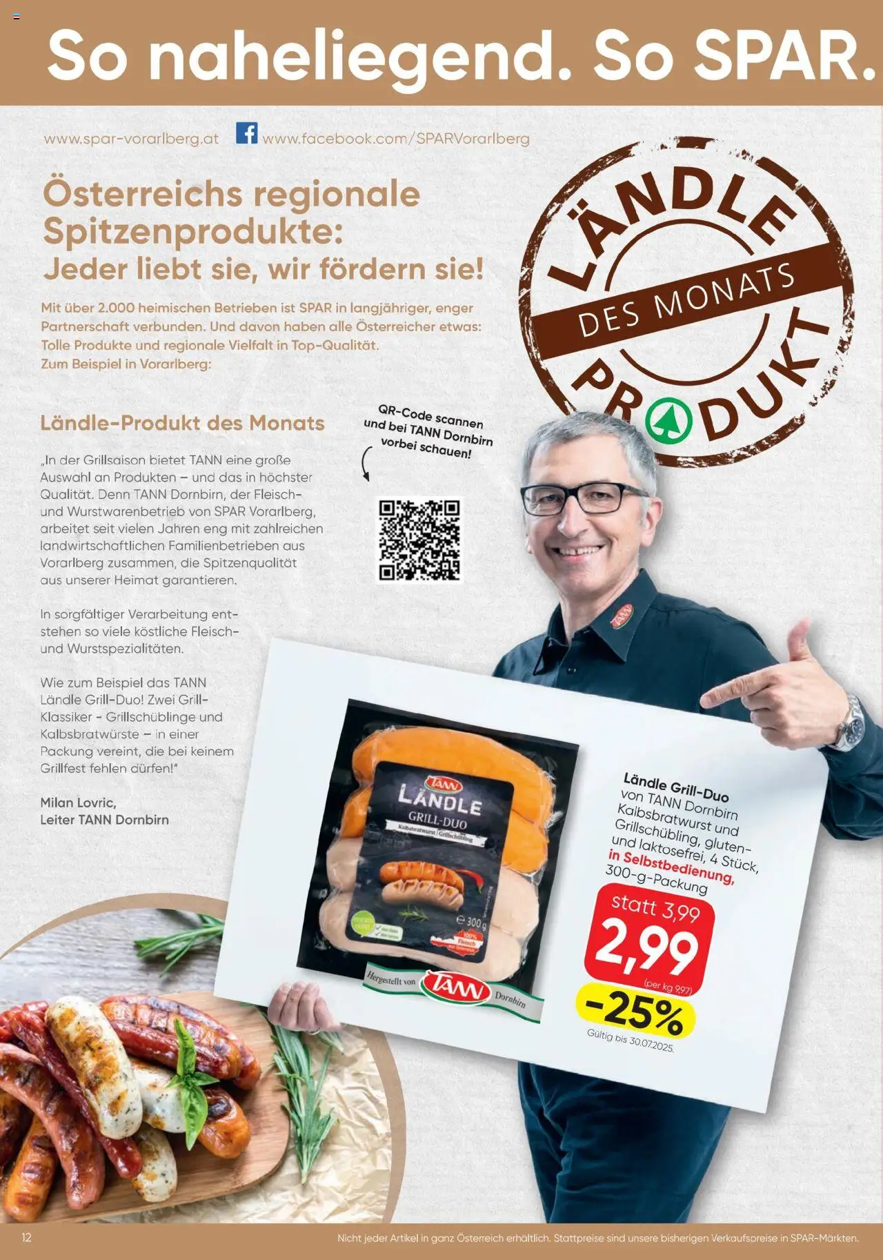 Spar Flugblatt - Seite 12- gültig ab 17.07.2025
