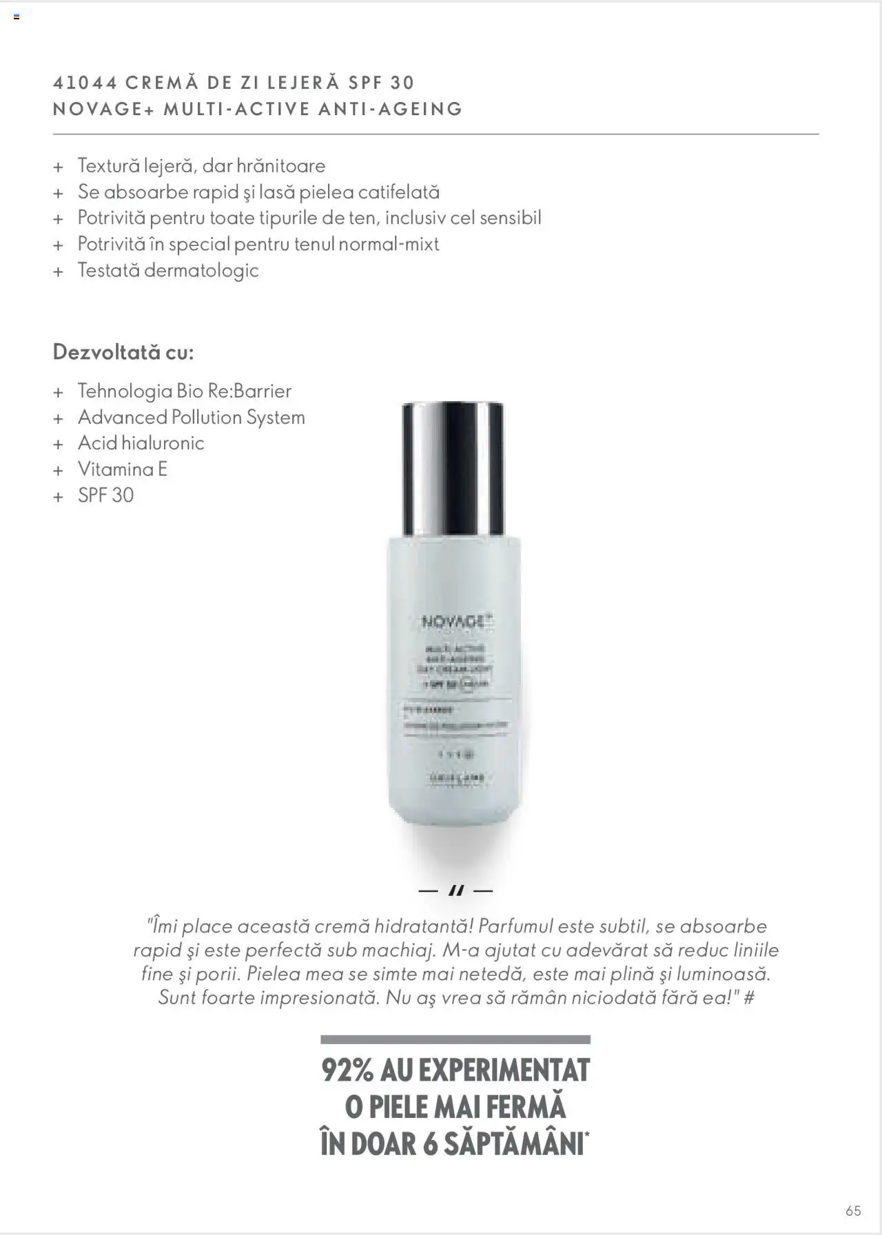 Oriflame catalog - Ghidul NOVAGE+ - pagina 65- valabil de la 01.03.2023