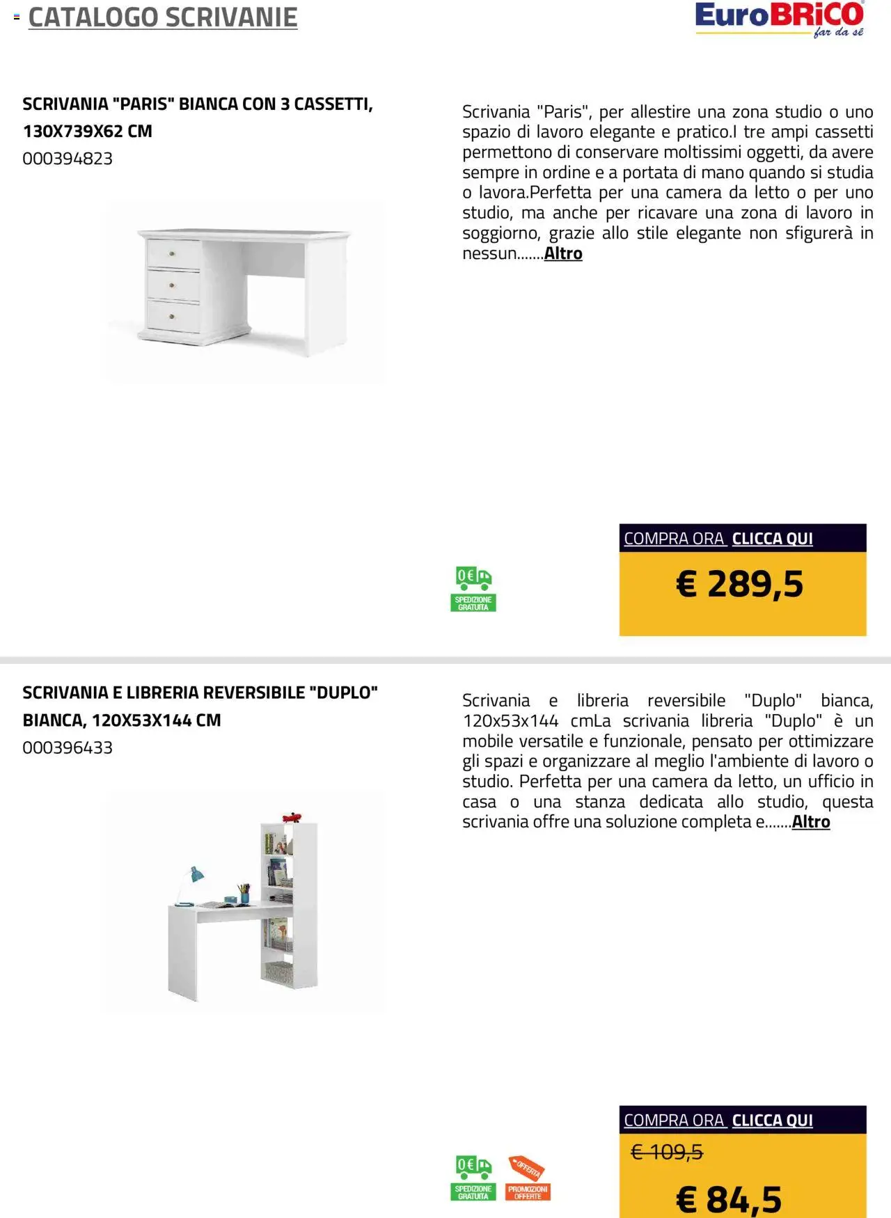 Eurobrico Scrivanie catalogo - pagina 12 - valido dal 23/07/2025