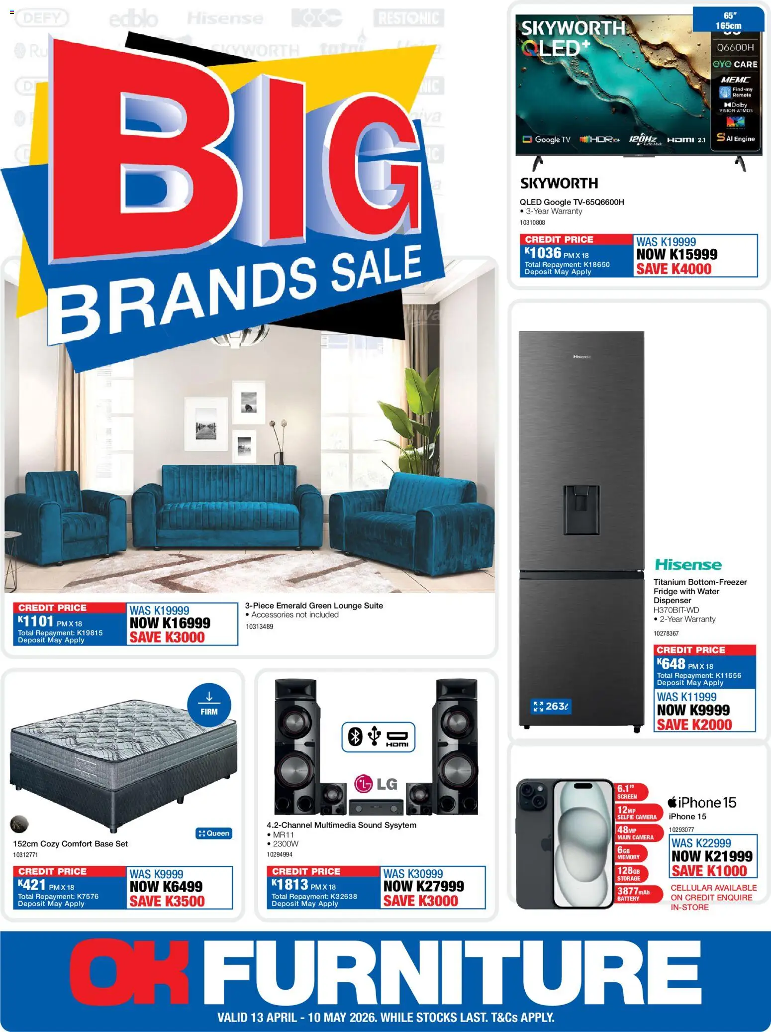 OK Furniture - Catalogue Zambia - page 1- valid from 13/04/2026