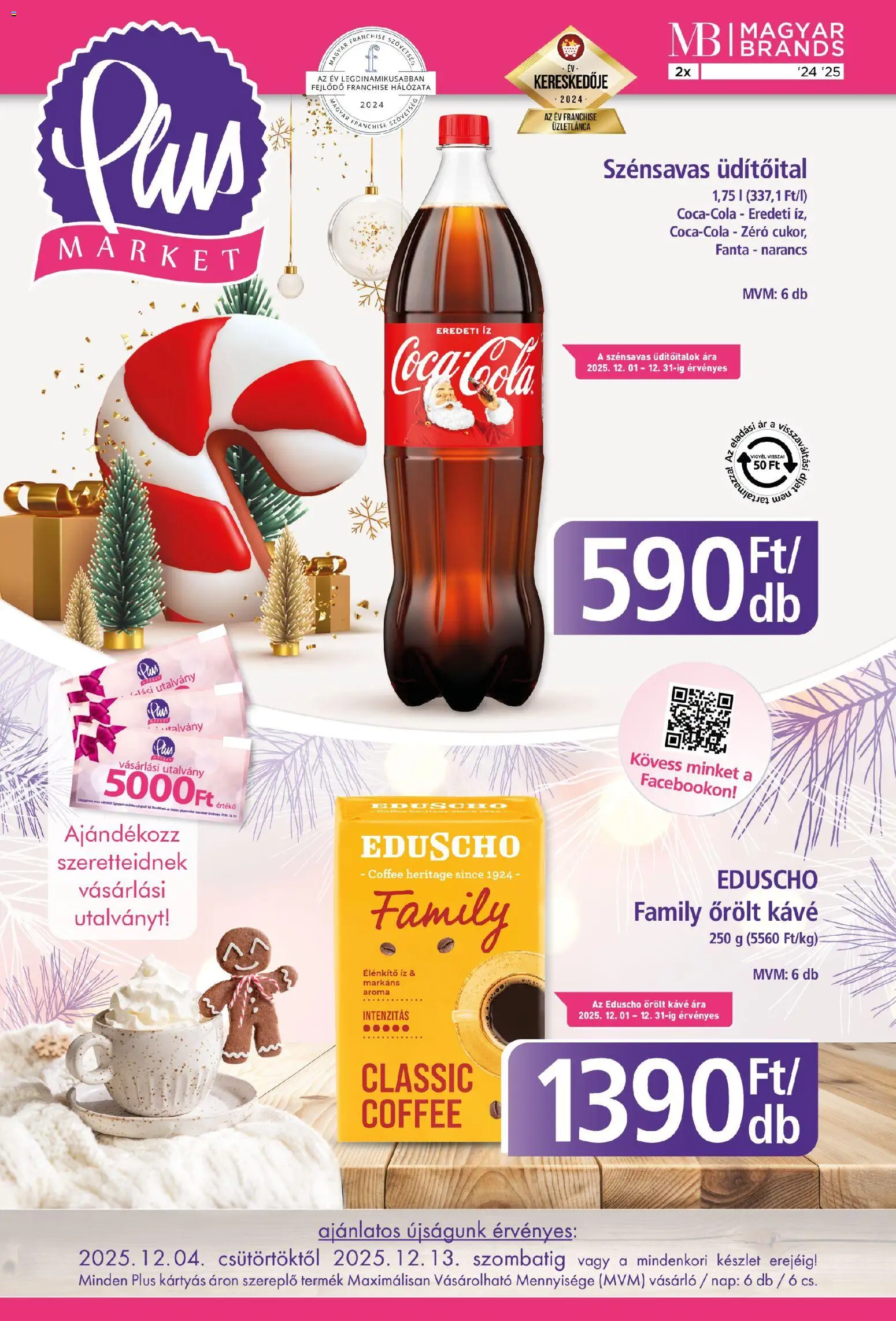 Plus Market Akciós újság - 1oldal - érvényes 2025.12.04.-tól