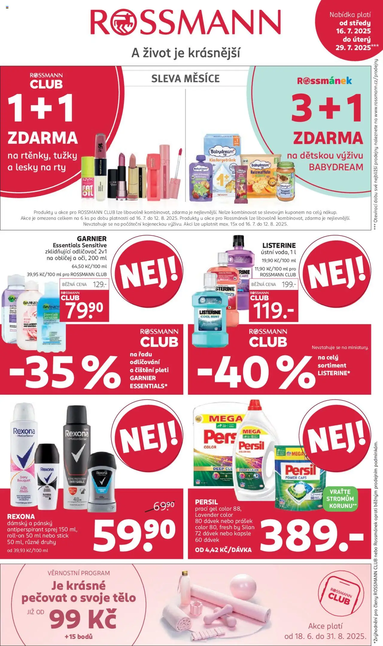 Rossmann leták - strana 1- platný od 16.07.2025