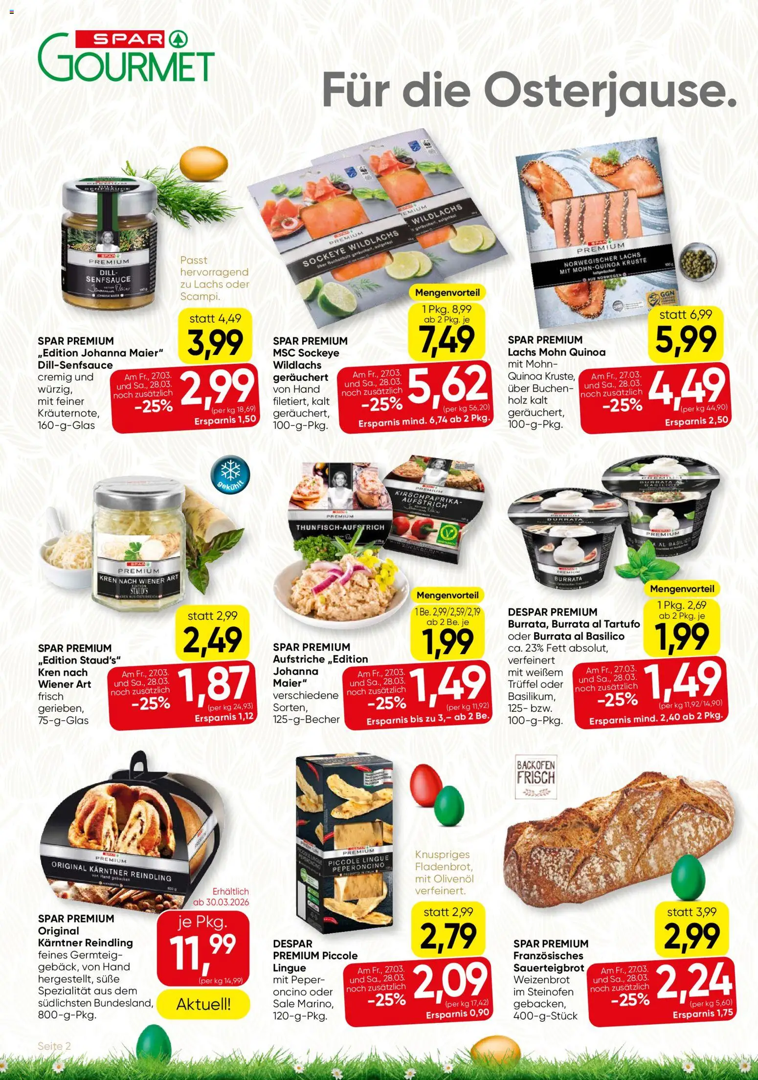 SPAR Gourmet Flugblatt - page 2- valid from 26.03.2026