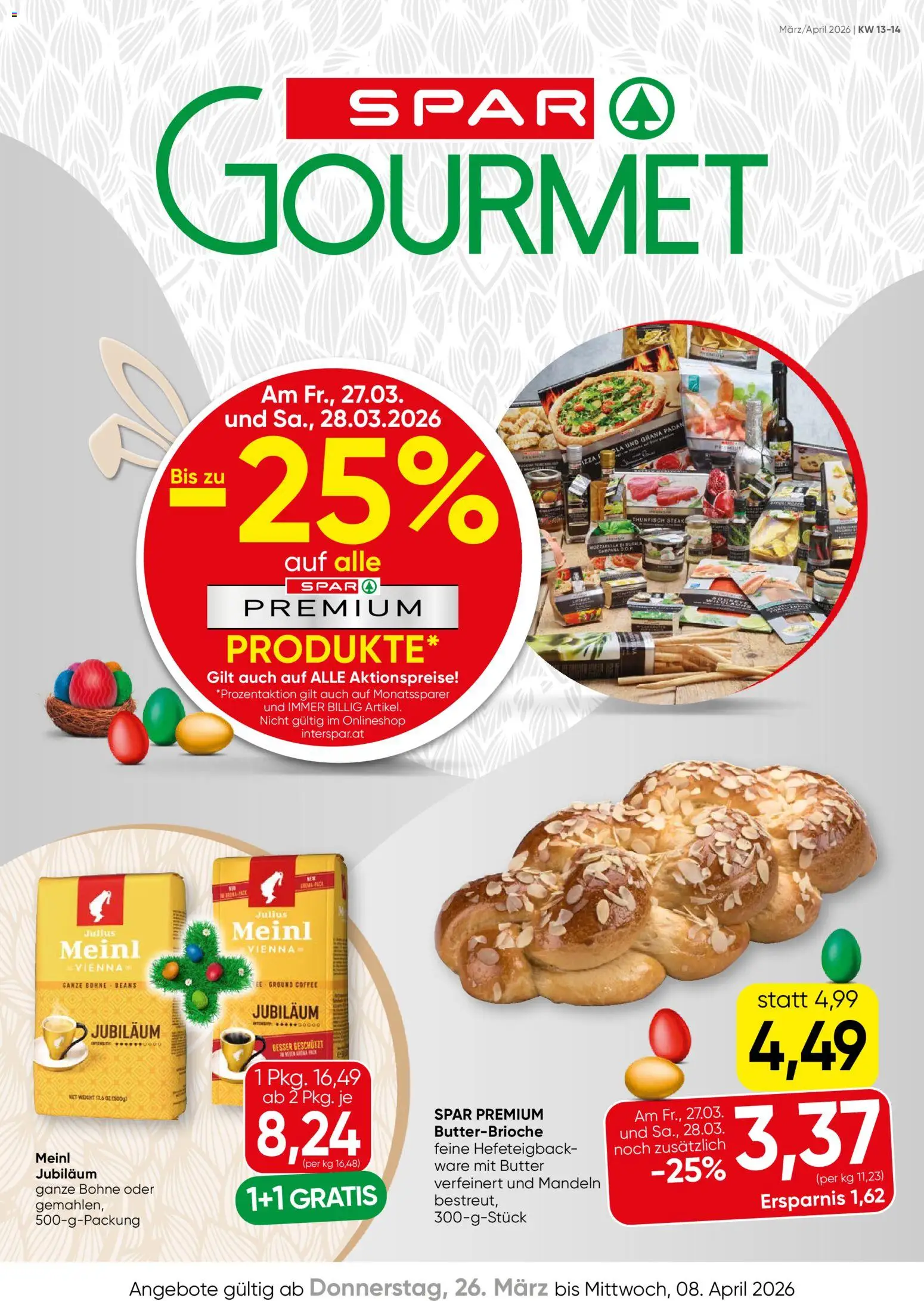 SPAR Gourmet Flugblatt - Seite 1- gültig ab 26.03.2026
