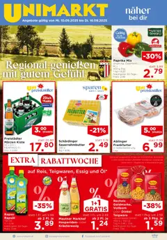 Vorschau Unimarkt Mühlviertel gültig ab 10.09.2025