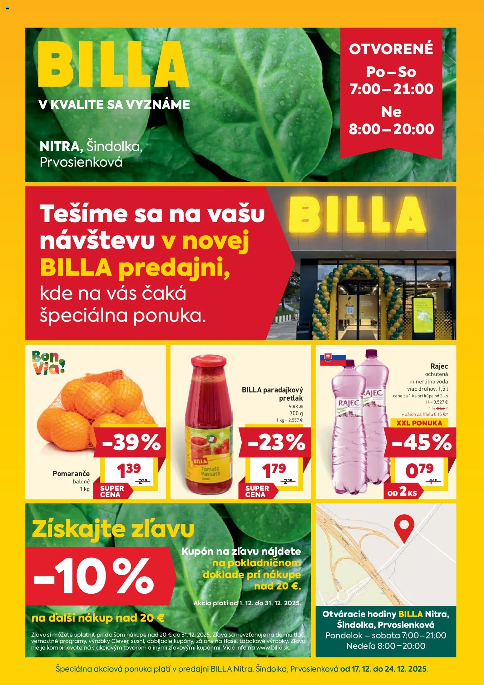 Billa nová predajňa - Nitra - strana 1- platný od 17.12.2025