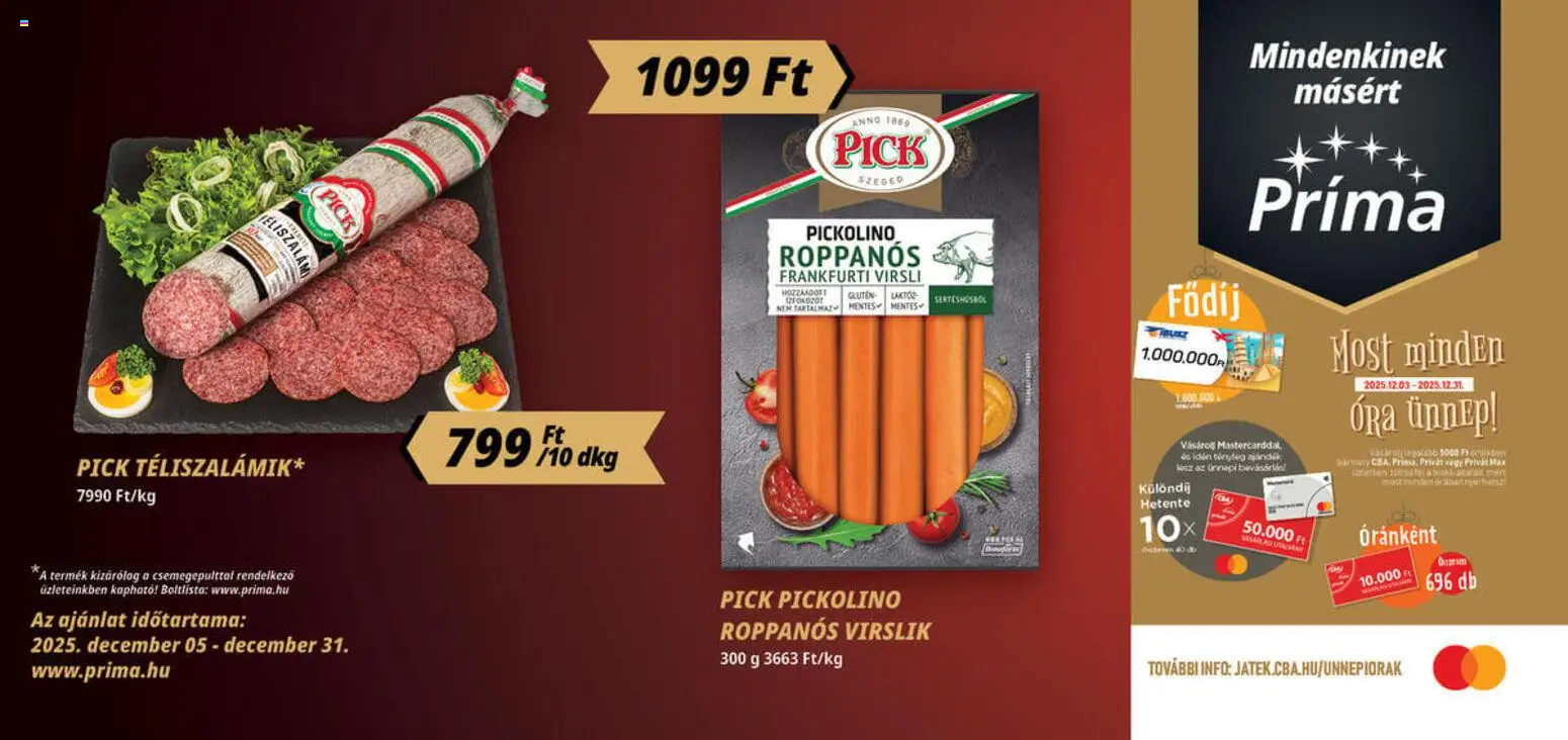 CBA Príma - Óriásplakátok - 1oldal - érvényes 2025.12.05.-tól