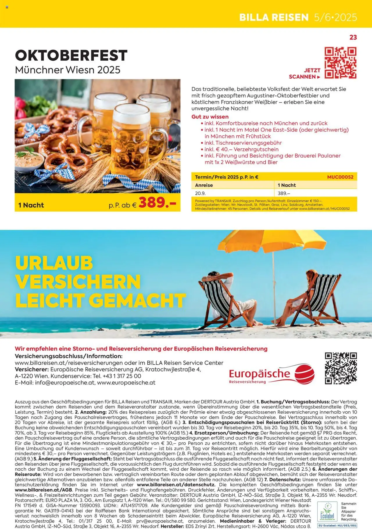 Billa Kreuzfahrten Rundreisen Erlebnisreisen 5/6 2025 - page 23- valid from 03.06.2025