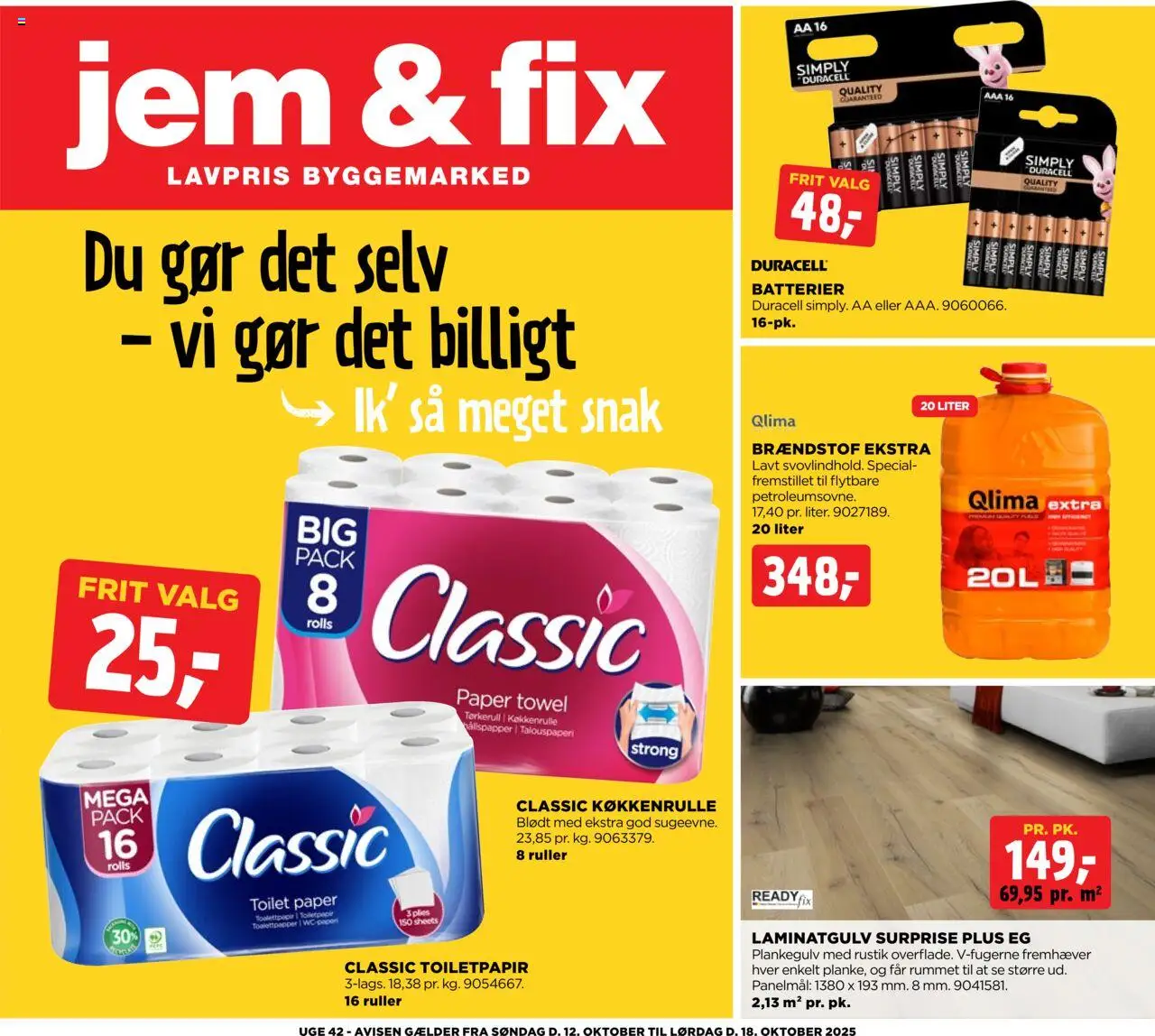 Jem & fix - Tilbudsavis - side 1- gyldig fra 12/10/2025