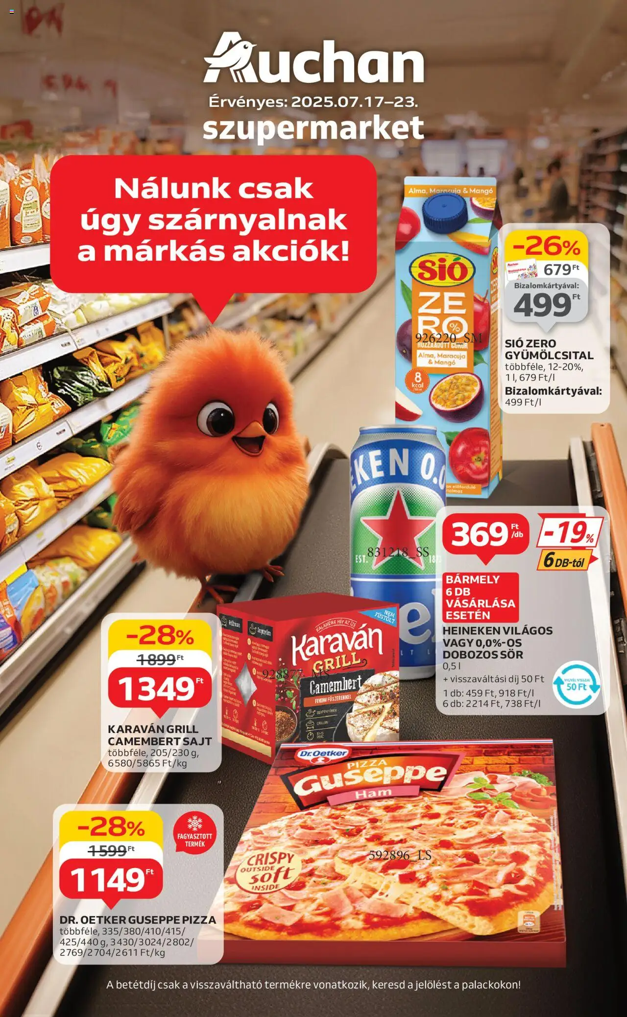 Auchan - Akciós újság Szupermarket - 1oldal - érvényes 2025.07.17.-tól