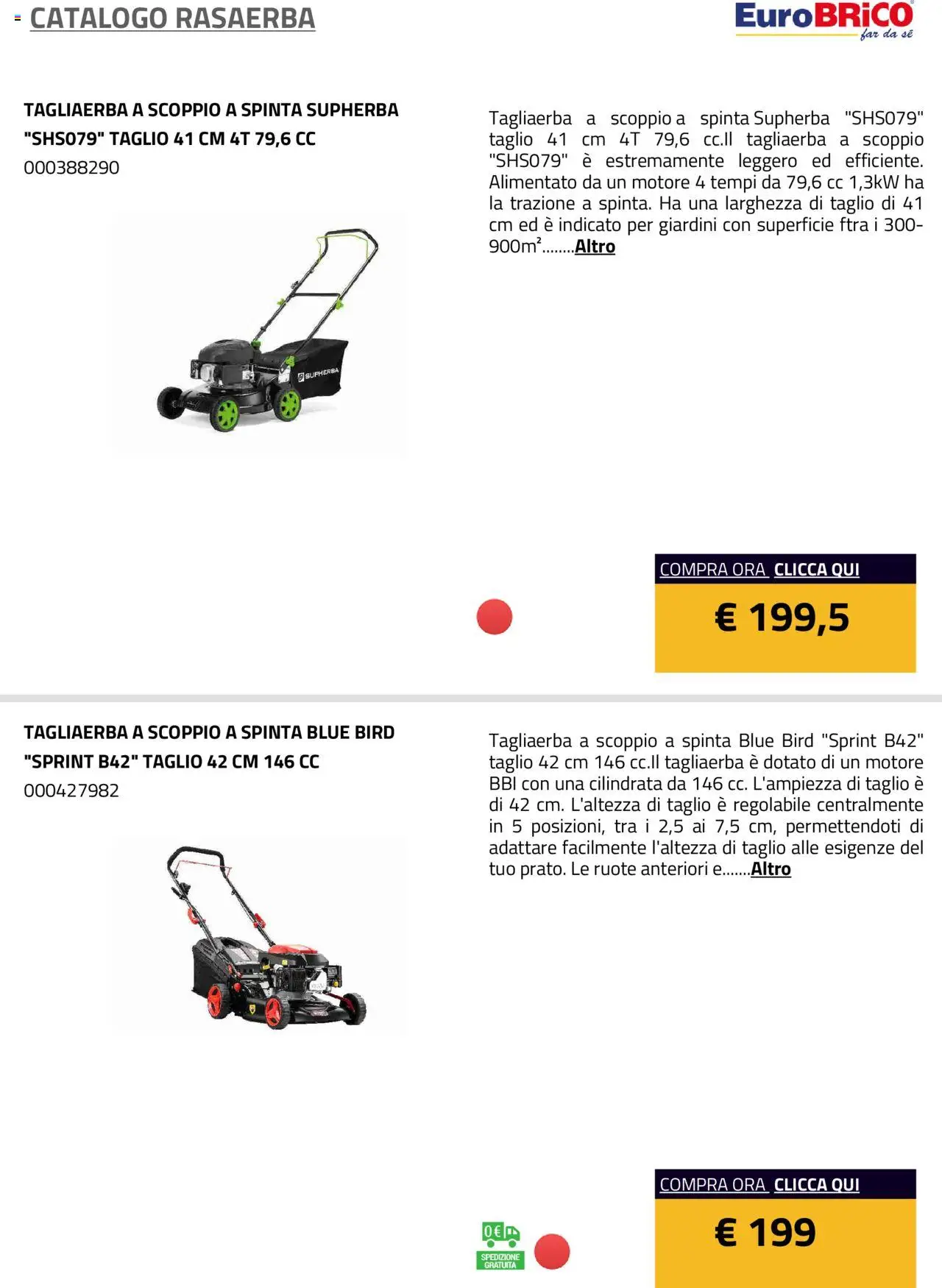 Eurobrico Rasaerba catalogo - pagina 22 - valido dal 23/07/2025