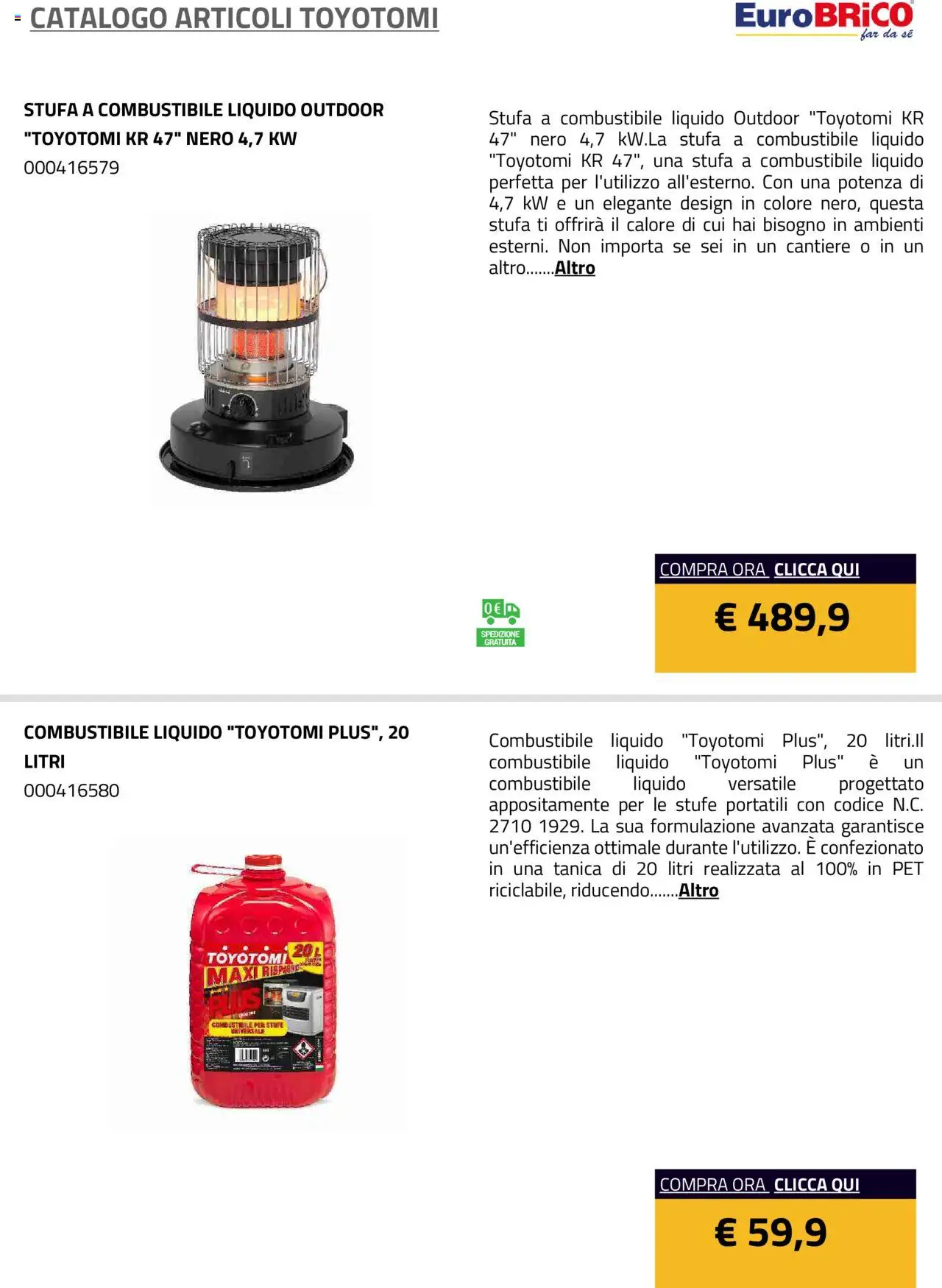 Eurobrico Articoli Toyotomi catalogo - pagina 7 - valido dal 23/07/2025