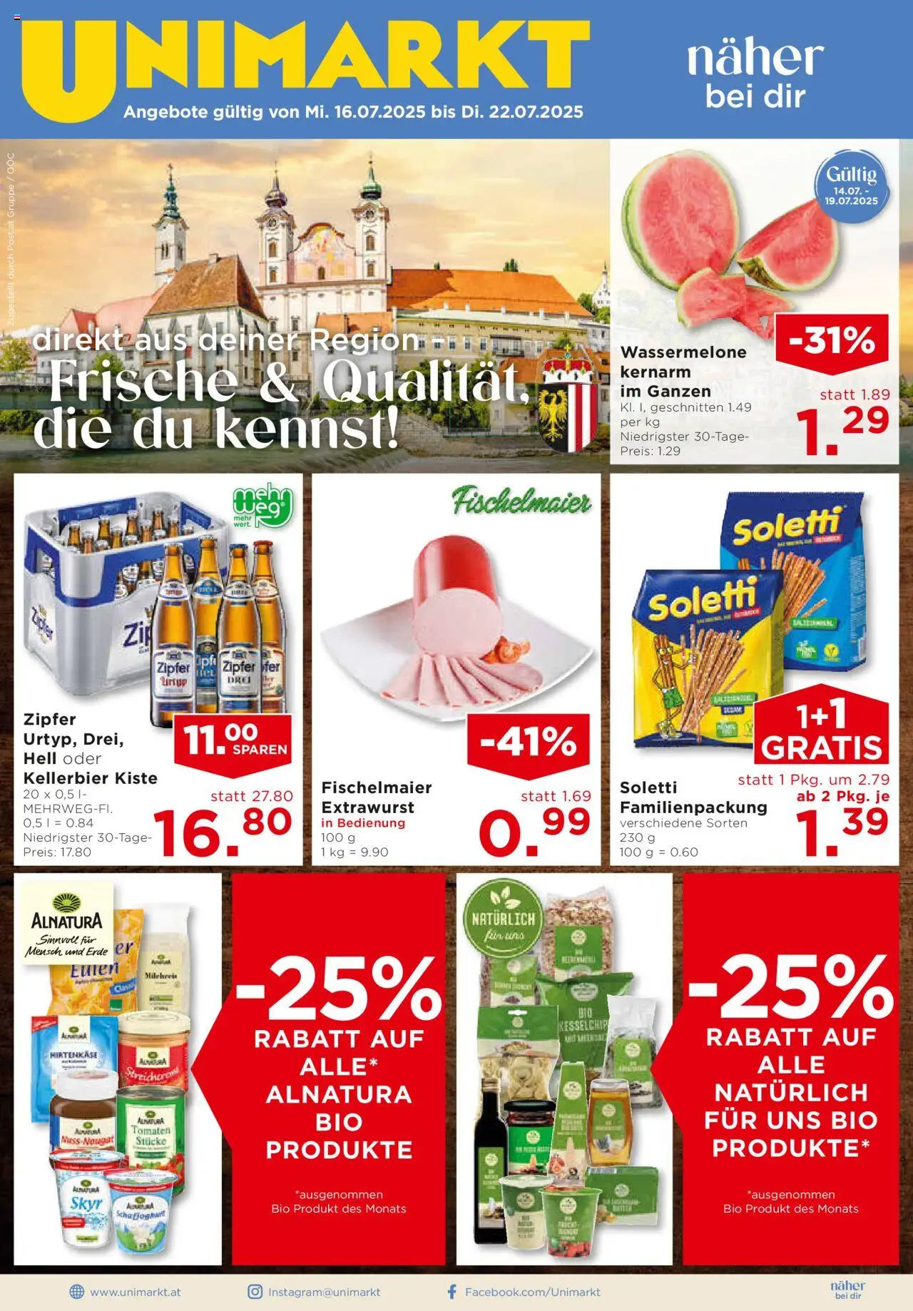 Unimarkt Zentralraum - Seite 1- gültig ab 16.07.2025