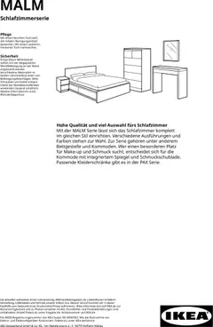 Vorschau Ikea Schlafzimmerserie gültig ab 02.01.2026