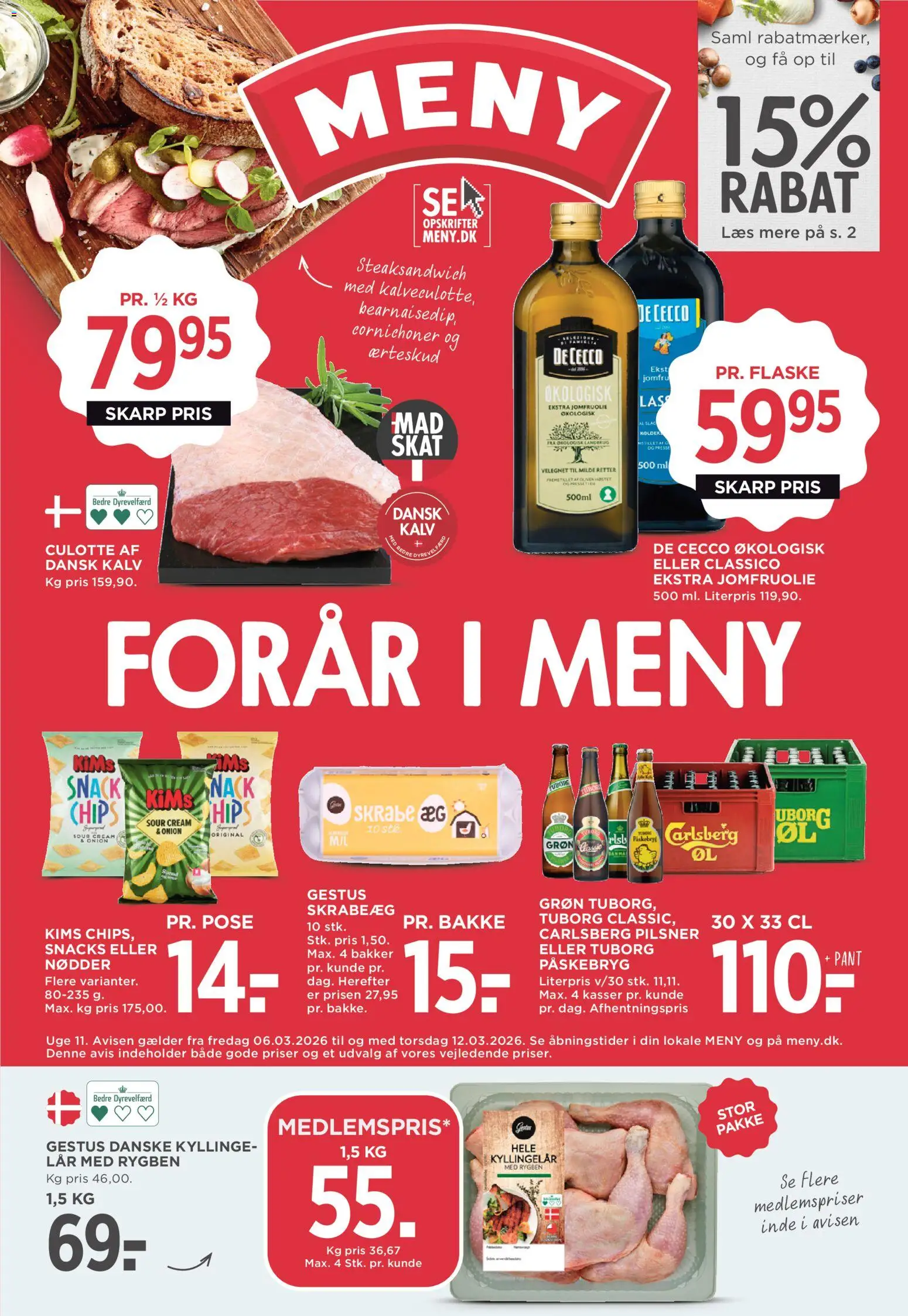 Meny - Tilbudsavis uge 11 - side 1- gyldig fra 06/03/2026