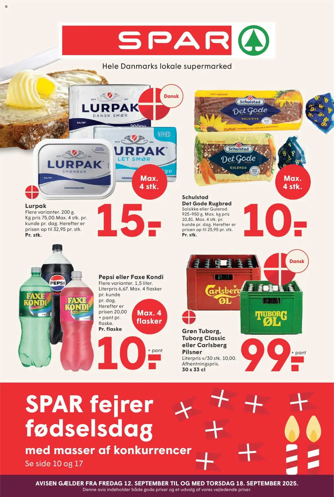 Spar - Tilbudsavis - side 1- gyldig fra 12/09/2025