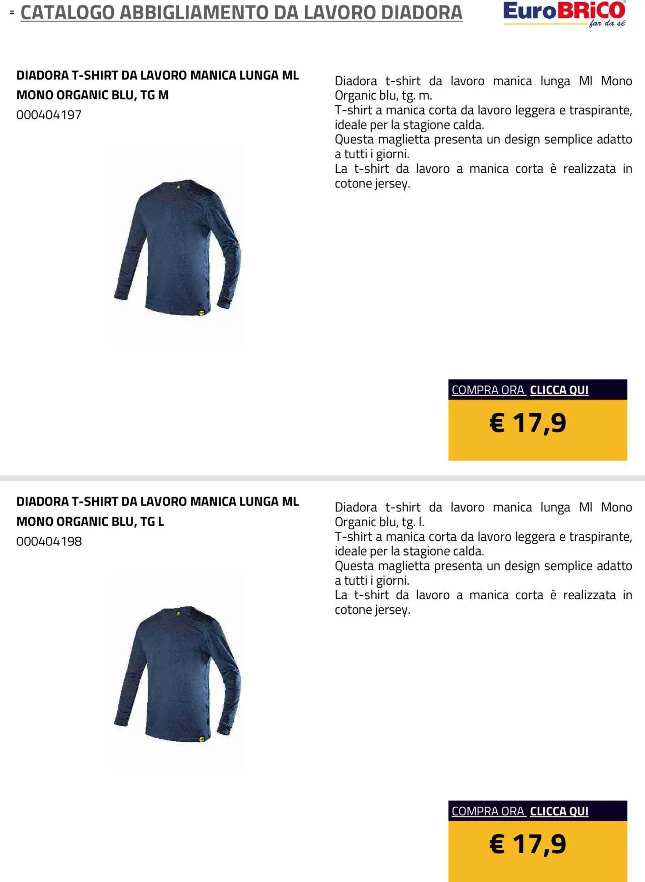 Eurobrico Abbigliamento da Lavoro Diadora catalogo - pagina 48 - valido dal 23/07/2025