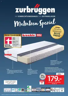 Vorschau Zurbrüggen Matratzen Spezial gültig ab 16.07.2025