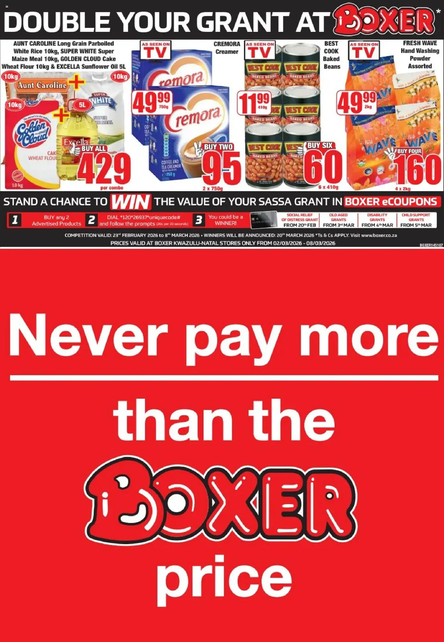 Boxer - KwaZulu-Natal - Weekly Specials - page 1- valid from 02/03/2026