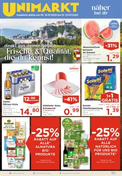 Vorschau Unimarkt Salzburg gültig ab 16.07.2025
