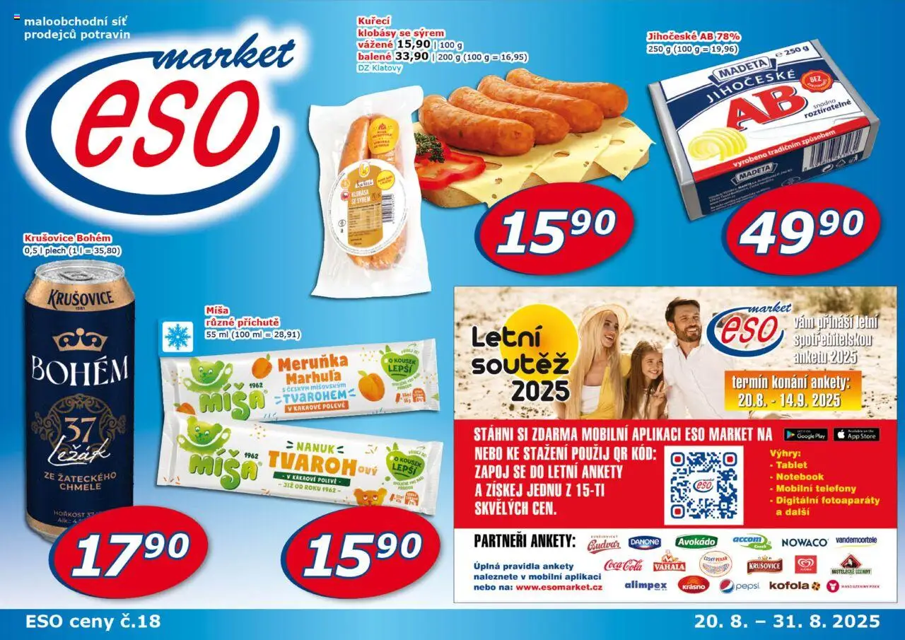 Eso market leták - strana 1- platný od 20.08.2025