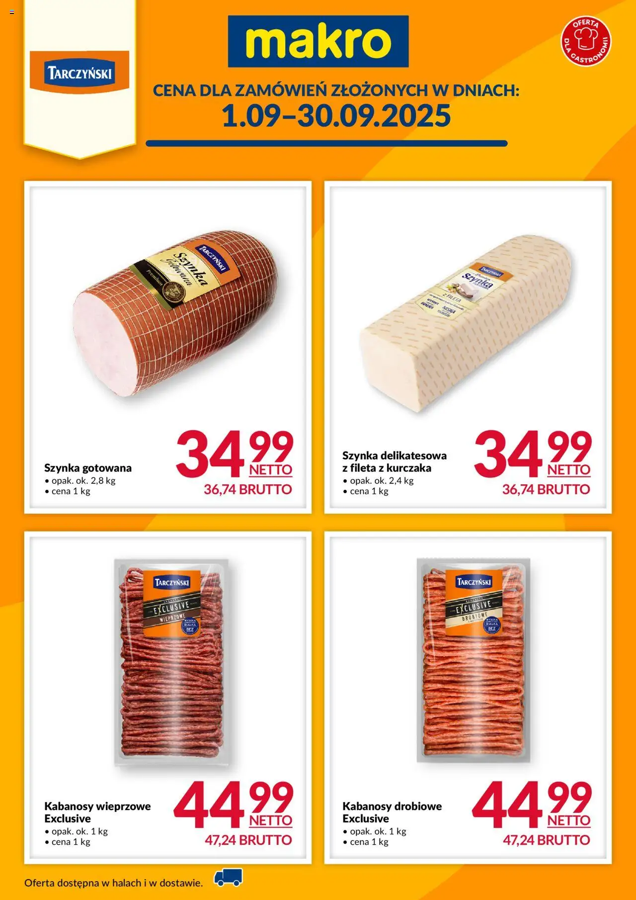 Makro Gazetka - Wędliny Tarczyński - strona 1- ważny od 01.09.2025